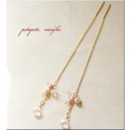 ローズクォーツピアス14kgf14...