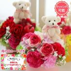 母の日プレゼント 60代 70 代 ギフト 花 カーネーション 2025 花束プレゼント 誕生日 おしゃれ 可愛い 花 ギフト 80代 花ギフト お祝い くま