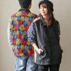 SLOPER コーチジャケット クレイジー 柄切替 総柄 刺繍 ポリエステル カジュアル 長袖 バイアス フラワー メンズ レディース