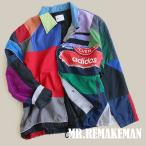 ジャケット 長袖 メンズ レディース パッチワーク リメイク 古着 ワイド ナイロン ゆったり カジュアル ヴィンテージ パティ MR.REMAKEMAN ミスターリメイクマン