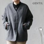 コーディガン 長袖 レディース Ｖネック ヘリンボーン シャギー 裏地付き 軽い 暖かい 重ね着 ゆったり パティ GENTIL ジャンティ