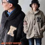 ショッピングから KRIFF MAYER クリフメイヤー ジャケット ボアジャケット 長袖 メンズ レディース ショールカラー 無地 ワッペン ロゴ パティ