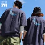 tシャツ メンズ レディース 半袖 ゆったり カジュアル 大きいサイズ おしゃれ 三日月 プリント ゆる ビッグシルエット BLUETO ブルート (メール便50)