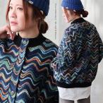 ショッピング柄 アウター ブルゾン 長袖 レディース 総柄 カラフル 裏地付き ドット柄 袖リブ 大きいサイズ 体型カバー カジュアル 秋 冬 パティ sandy サンディー