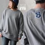 ショッピングアメカジ トレーナー スウェット メンズ レディース 長袖 裏毛 綿100 USAコットン 丈夫 軽い 柔らか 袖 裾 リブ バード サガラ 刺繍 パティ BLUETO ブルート