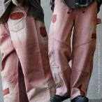  Denim брюки женский широкий конический хлопок 100 хлопок талия резина свободно переделка способ Vintage обработка выцветание, выгорание цвет розовый body type покрытие 