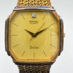  Seiko Dolce 1P бриллиант Gold циферблат 7731-5000 SEIKO Dolce мужской кварц наручные часы работа товар 