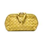 [ б/у ] Bottega Veneta сетка cosme сумка косметичка 132533 V0013 7702 желтый двойной застежка-молния открытие и закрытие Bottega Veneta