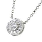 [中古] ティファニー サークレットミニ ダイヤモンド ネックレス 41cm プラチナ PT950 ラウンド サークル ヘイローデザイン Tiffany&amp;Co.