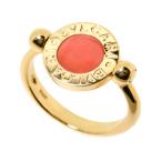 ショッピングブルガリ [中古] ブルガリ ブルガリブルガリ フリップ リング 7.5号 K18YG イエローゴールド サンゴ オニキス リバーシブル ラウンド 5.5g BVLGARI