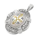 [ б/у ] Mikimoto K18WGpikwe двусторонний подвеска с цепью ракушка бриллиант 0.28ct белое золото 2WAY очарование MIKIMOTO