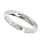 [中古] ティファニー Pt950 ノーツ 3Pダイヤモンド リング 10号位 ロゴ プラチナ 3.8g ラウンドブリリアント 3石 指輪 Notes Tiffany&Co.