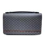 [中古] ダンヒル エンジンターン ラゲッジキャンバス オーガナイザー DU19F2135CC030R クラッチバッグ ファスナー 長財布 ブラック Dunhill