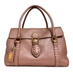 [中古] フェンディ セレリア リンダ ハンドバッグ 2454-8BR547-VF4-108 レザー 本革 メタリックピンク マグネット開閉 仕切り付き FENDI