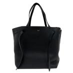 ショッピングセリーヌ [中古] セリーヌ カバファントム スモール 189023TNI.38NO トートバッグ セミショルダー ブラック 黒 A4収納可 SM 肩掛け CABAS CELINE