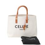セリーヌ トートバッグ 190062BNZ ホリゾンタルカバ トートバッグ CELINE ホワイト レディース 中古