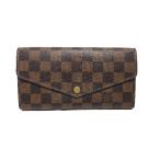 ラウンドファスナー ダミエ ポルトフォイユサラ   N63209 ルイヴィトン エベヌ 長財布 LOUIS VUITTON LV 【SS】 【中古】