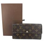 ルイヴィトン 長財布 M61734 ポルトフォイユ・サラ モノグラム ファスナー付長財布 LOUIS VUITTON ブラウン ユニセックス 中古
