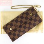 Yahoo! Yahoo!ショッピング(ヤフー ショッピング)質イコー [ルイヴィトン] LOUIS VUITTON ダミエ ポルトフォイユ・アコルディオン N60002 TH1025 チェーン付き長財布 中古