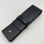  качество iko-[ Montblanc ] MONT BLANC пенал 2 шт для черный Германия производства кожа б/у ryou ..