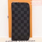 ルイヴィトン LOUIS VUITTON ダミエグラフィット ジッピーウォレット・ヴェルティカル N63095 美品 [質イコー]