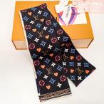ルイヴィトン LOUIS VUITTON バンドー・ゲームオン／ツイリースカーフ MP2904 シルク100％ マルチカラー 中古 [質イコー]