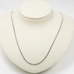  платина Pt850 колье 2 поверхность cut плоский 10.2g 60cm для мужчин и женщин б/у прекрасный товар [ качество iko-]