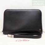 カルティエ Cartier パシャライン セカンドバッグ／クラッチバッグ カーフレザー ブラック 良品 [質イコー]