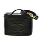 [ последнее снижение цены ]CHANEL ( Chanel ) черная икра s gold vanity 2WAY сумка Black сумка ручная сумочка / сумка / сцепление used:AB[ROR]
