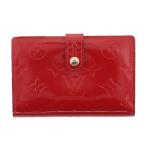 LOUIS VUITTON ルイヴィトン ポルトモネ ビエヴィエノワ 二つ折り財布 M93528 レディース モノグラムヴェルニ レッド レディース 中古