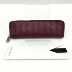 BOTTEGAVENETA Bottega Veneta сетка пенал пенал 730023 кожа wine red женский б/у 