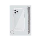 PHONECKLACE iPhone12mini iphone ケース チェーン ショルダー ストラップ付 クリア おしゃれ 韓国 シルバー