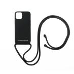 PHONECKLACE  ロープネックストラップ付きシリコン ケース For iPhone 13 ブラック