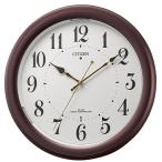 シチズン 電波掛け時計 暗所自動点灯機能付 アナログ 4MYA36-006 ブラウン CITIZEN