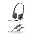 HP 8X229AA Poly Blackwire 3225 USB-C+USB-A изменение адаптор есть обе уголок проводной Moderno iz отмена кольцо...