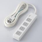 ELECOM T-T1C-3425WH 3pinタップ/ ホコリシャッター付/ 4個口/ 2.5m/ ホワイト