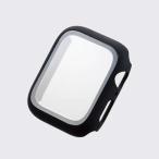 ELECOM AW-44CSPCGBK Apple Watch 44mm用フルカバーケース/ ガラス/ ブラック