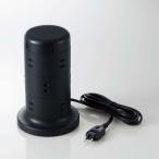 ELECOM TT-U02-1220BK タワー型タップ/ 12個口/ 雷サージ付/ ホコリ防止シャッター付/ 固定可能/ 5ポート合計…