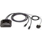ATEN US3312 2 порт USB-C DisplayPort KVM переключатель (4K60p соответствует, wired с дистанционным пультом .)