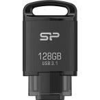 シリコンパワー SP128GBUC3C10V1K USB3.1フラッシュメモリ TYPE-C対応 Mobile C10 128GB　ブラック