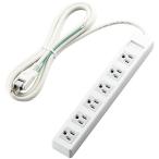 ELECOM T-T1B-3625WH 3pinタップ/ マグネット付/ 6口/ 2.5m/ ホワイト