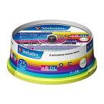 Verbatim DTR85HP25V1 DVD+R DL 8.5GB PC данные для 8 скоростей соответствует 25 листов ось в кейсе широкий печать возможность 