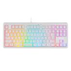 CENTURY CRC-GMBKRGB02WT コンパクトなテンキーレスデザインのゲーミングメンブレンキーボードTKLのホワイトモデル