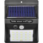 インターベース ソーラー充電式センサーライト 20LED 庭先や玄関周りの安全対策や夜間の明りとりに