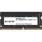 SUNEAST PC4-19200S (DDR4-2400T) SO-DIMM 8GB DDR4-2400MHz-CL17 260pin ノートパソコン用メモリ 型番：SE4N2400-8G 両面実装 動作保..