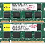 CFD elixir PC2-6400S (DDR2-800) 2GB x 2枚組み 合計4GB SO-DIMM 200pin ノートパソコン用メモリ 両面実装 (2Rx8) の2枚組 動作保証品【中古】