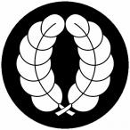 家紋シール 4082_中川柏 直径3cm 4枚セット 丸型 白紋 KS34M-4082W