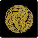 ショッピングアイコス シール 家紋シール 1231_黒田藤 4cm 4枚セット 角型 金紋 KS44-1231