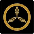 家紋シール 4338_丸に土佐柏 4cm 4枚セット 角型 金紋 KS44-4338