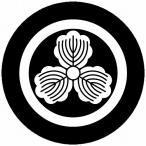 ショッピングアイコス シール 家紋シール 4203_丸に三つ柏 直径6cm 4枚セット 丸型 白紋 KS64M-4203W